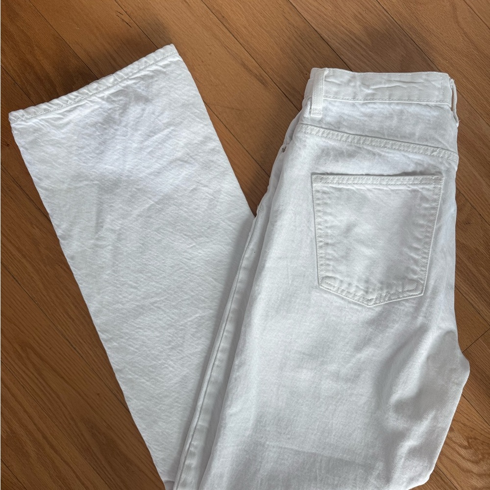 SOLD Zara straight leg white jeans